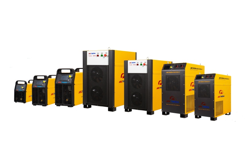 Detail shot of ARCTHERM plasma cutting equipment displaying quality components