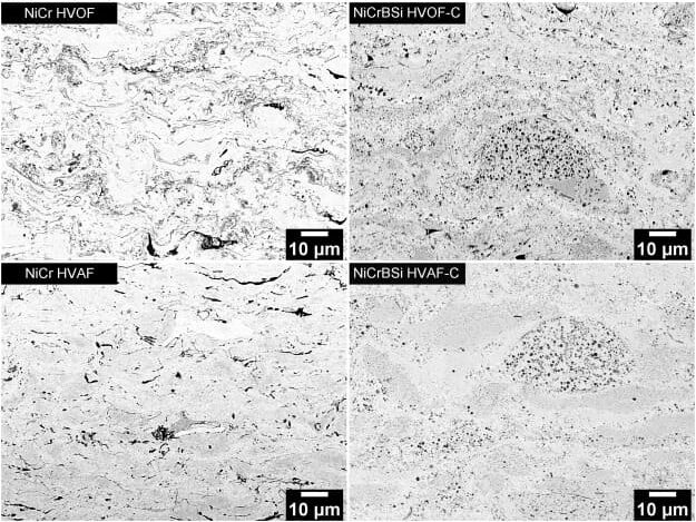 Coating microstructure comparison