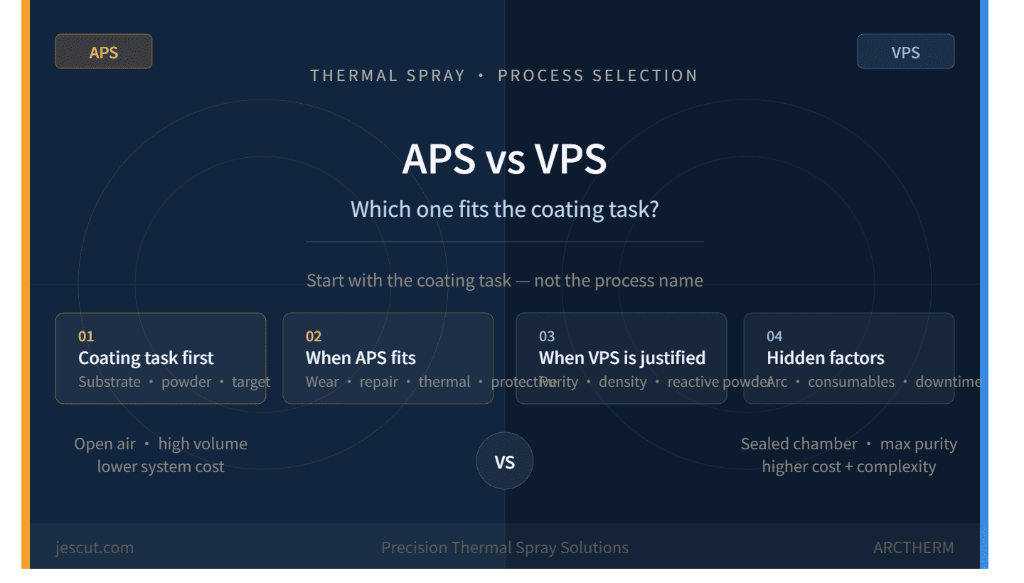 Atmospheric Plasma Spray (APS) vs Vacuum Plasma Spray (VPS): Which One Fits the Coating Task?