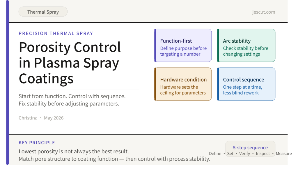 Porosity Control in Plasma Spray Coatings