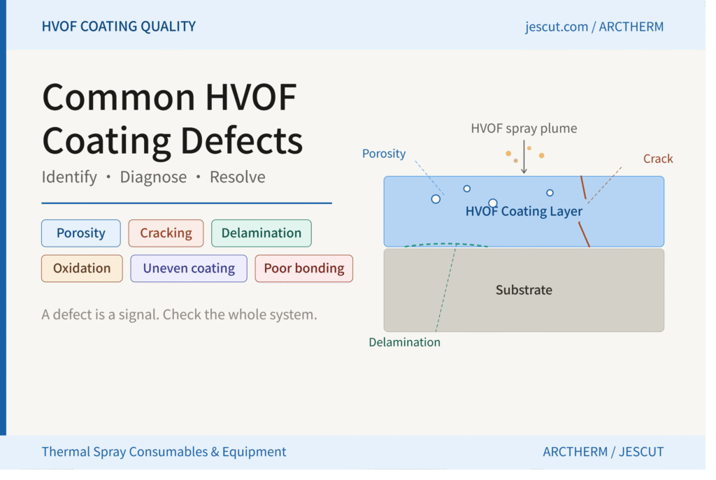 Common HVOF Coating Defects?