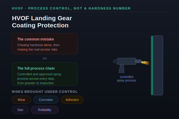 HVOF landing gear coating protection