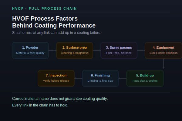 HVOF process factors coating performance
