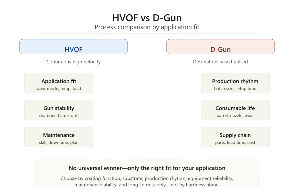 HVOF vs Detonation Gun (D-Gun): Performance Comparison