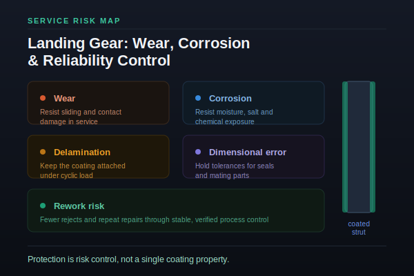 landing gear wear corrosion reliability control