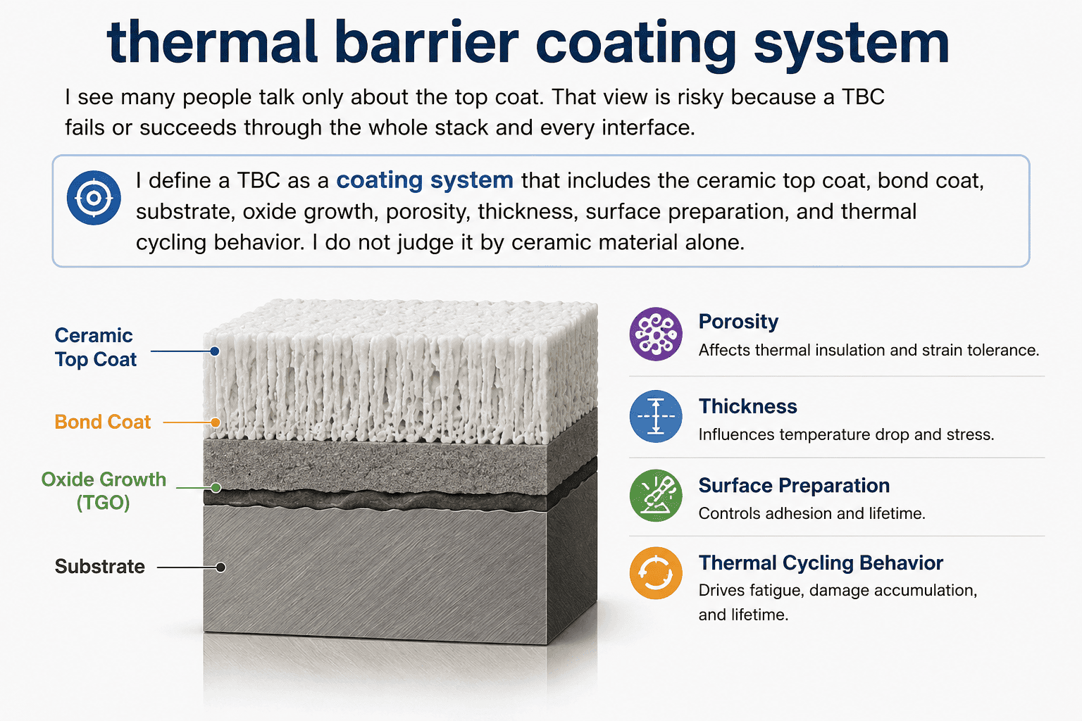 thermal barrier coating system thermal barrier coating system