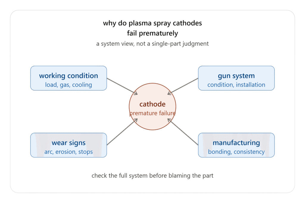 Why Do Plasma Spray Cathodes Fail Prematurely?